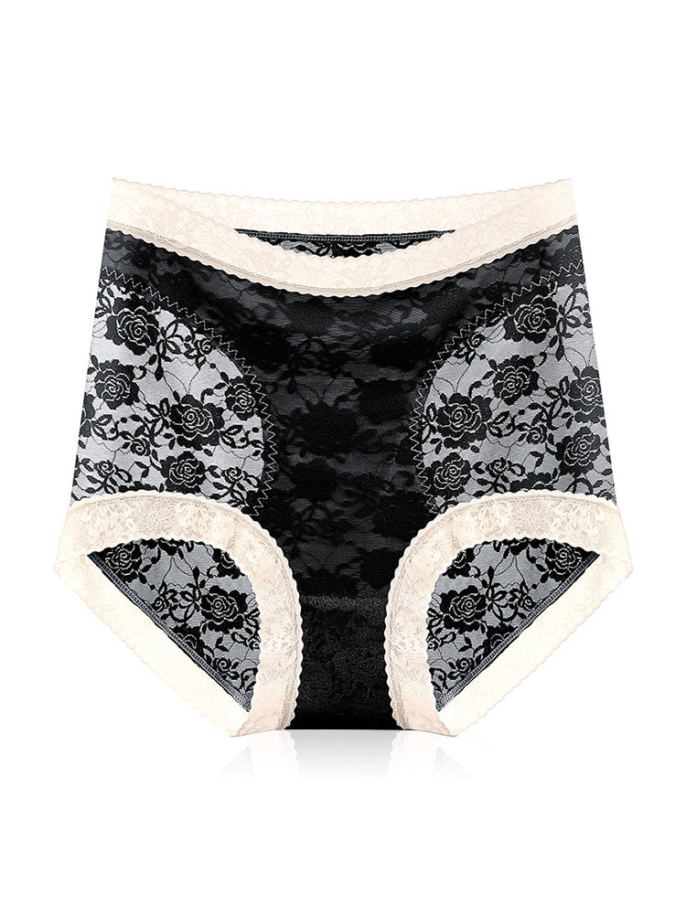 4-Pack Womens Sexy High Waisted Lace Brief