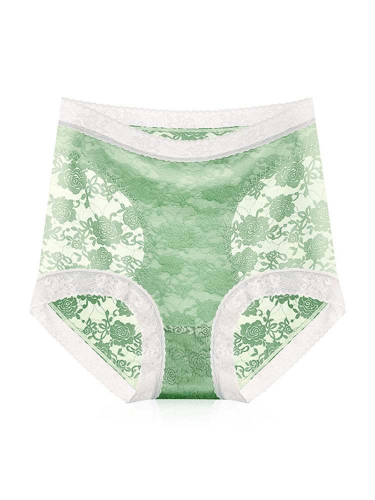 4-Pack Womens Sexy High Waisted Lace Brief