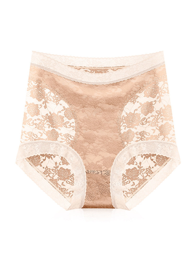 4-Pack Womens Sexy High Waisted Lace Brief