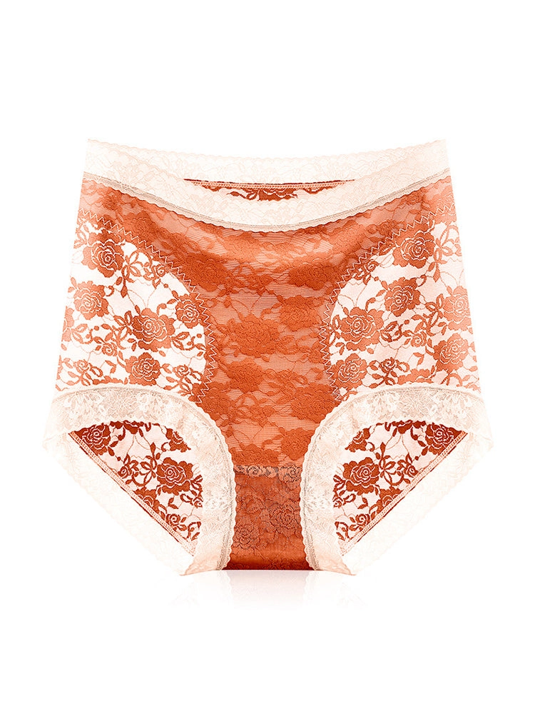 4-Pack Womens Sexy High Waisted Lace Brief