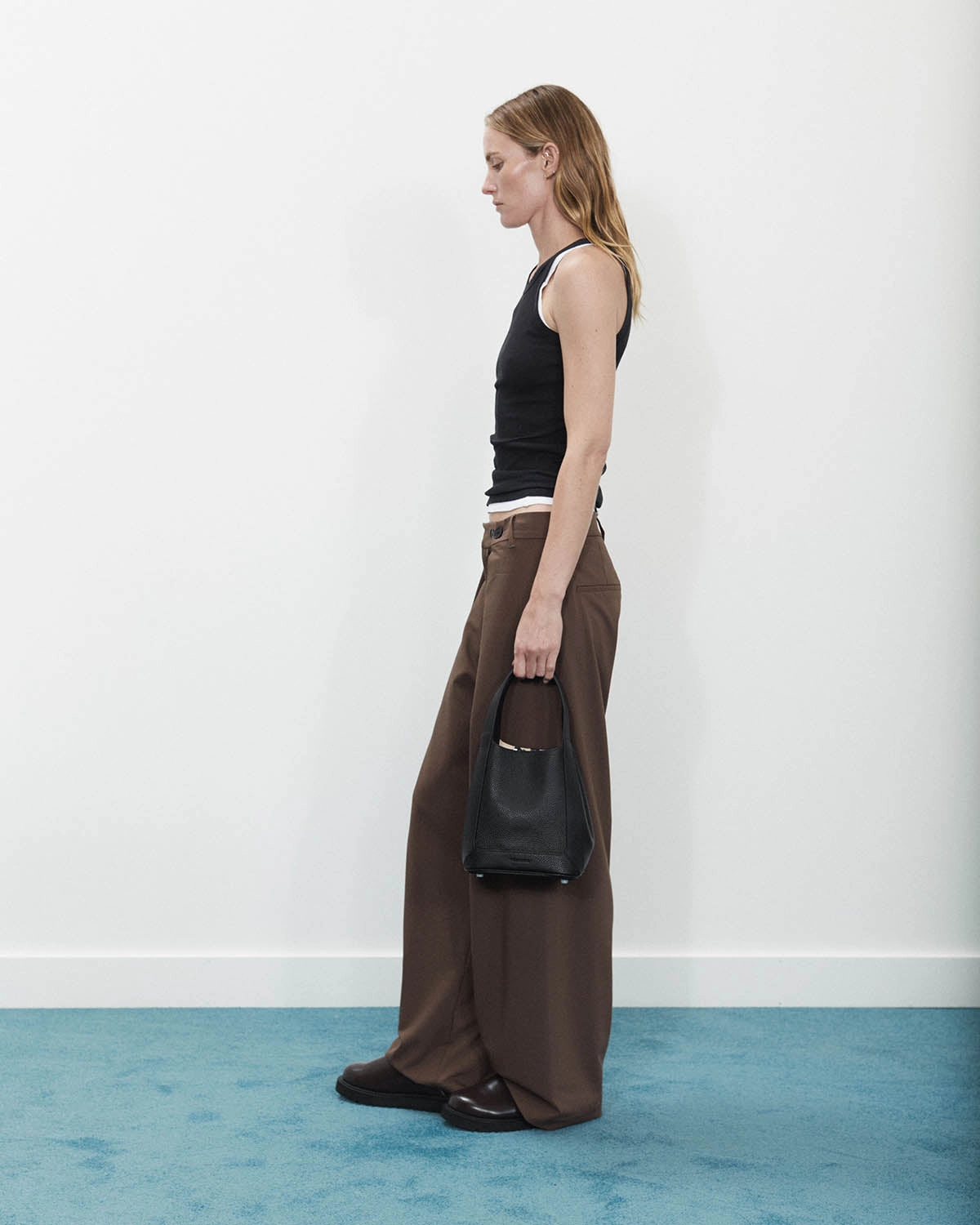 Alexie Tote: Black Pebbled Leather