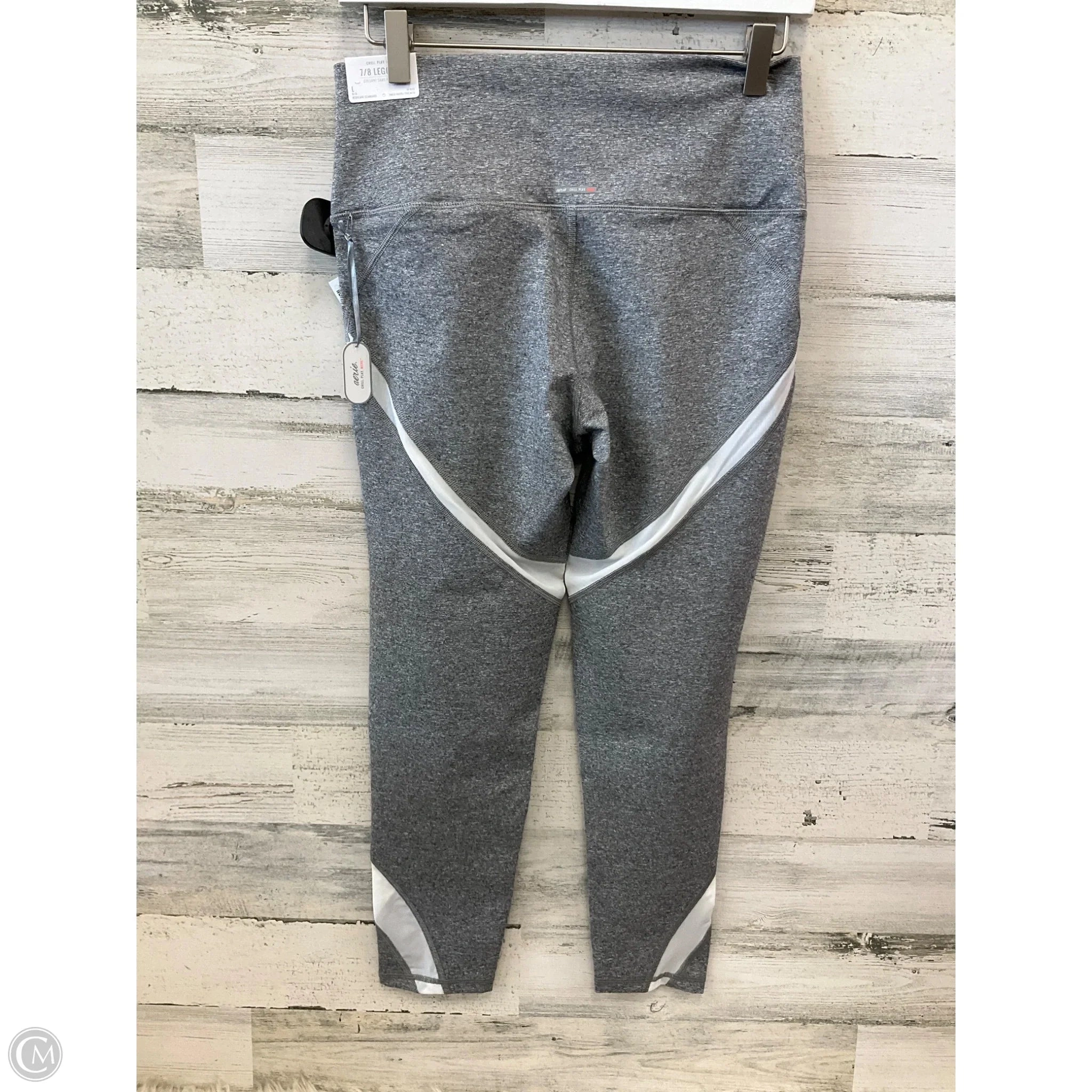 Athletic Leggings By Aerie In Grey, Size: L