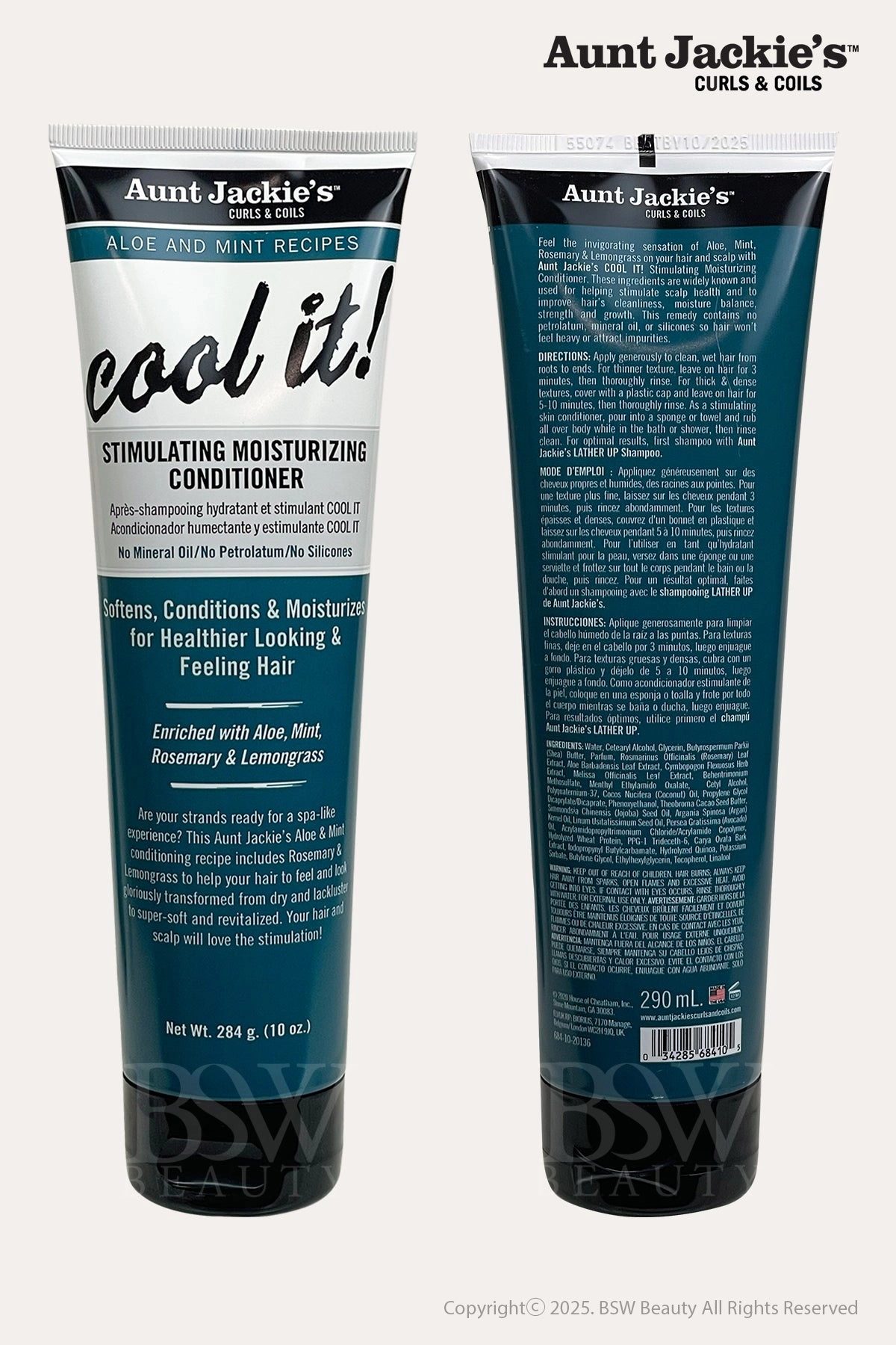 AUNT JACKIE'S ALOE AND MINT COOL IT STIMULATING MOISTURIZING CONDITIONER 10oz
