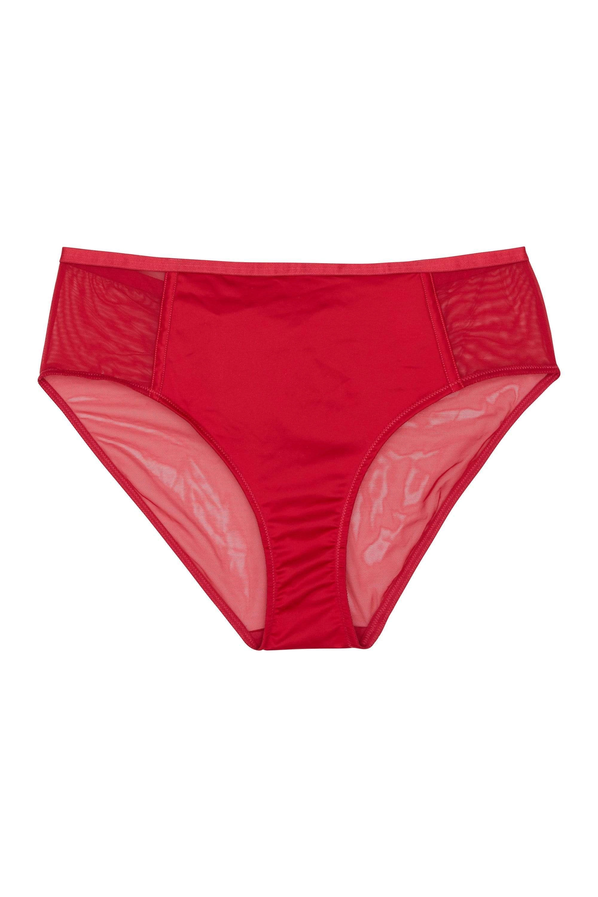 Aysha Red High Waisted Brief
