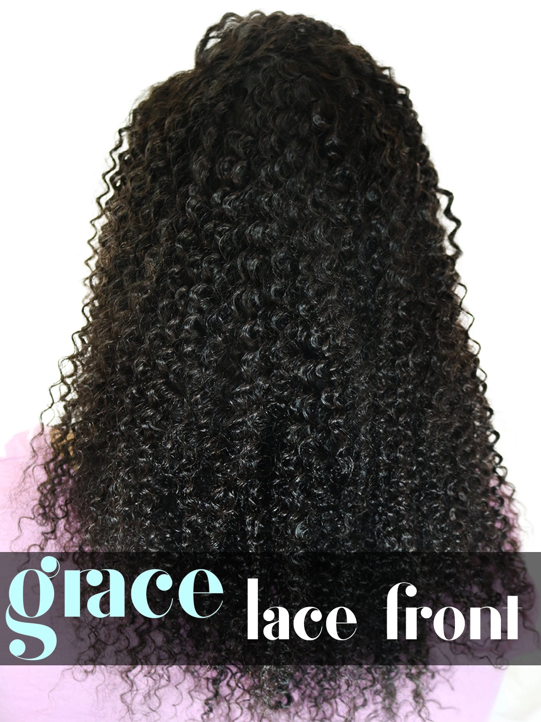 Clearance LACE FRONT WIG: Kyra Afro Kinky Curl Indian Remy Hair 20" Natural Color