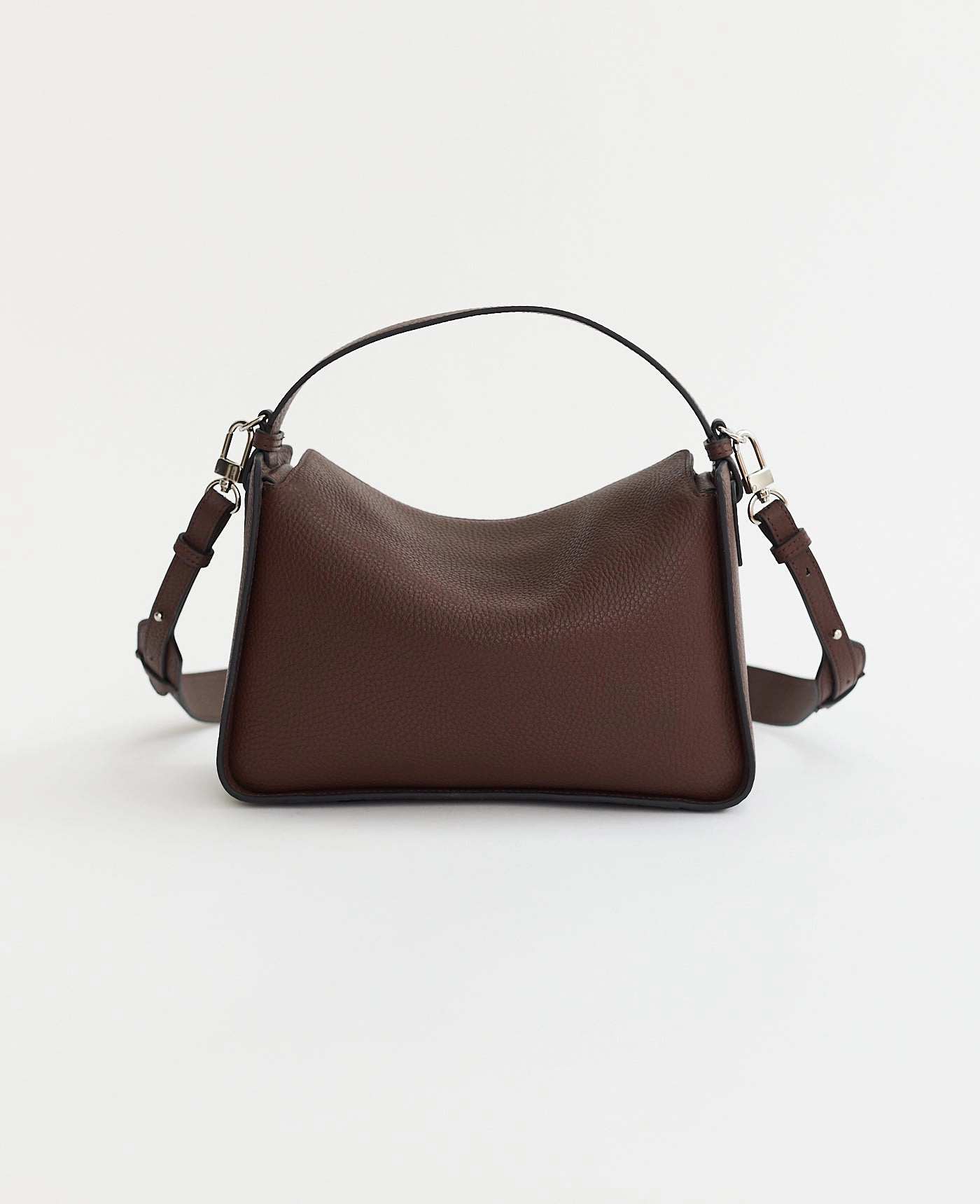 Clementine Bag: Coffee Pebbled Leather