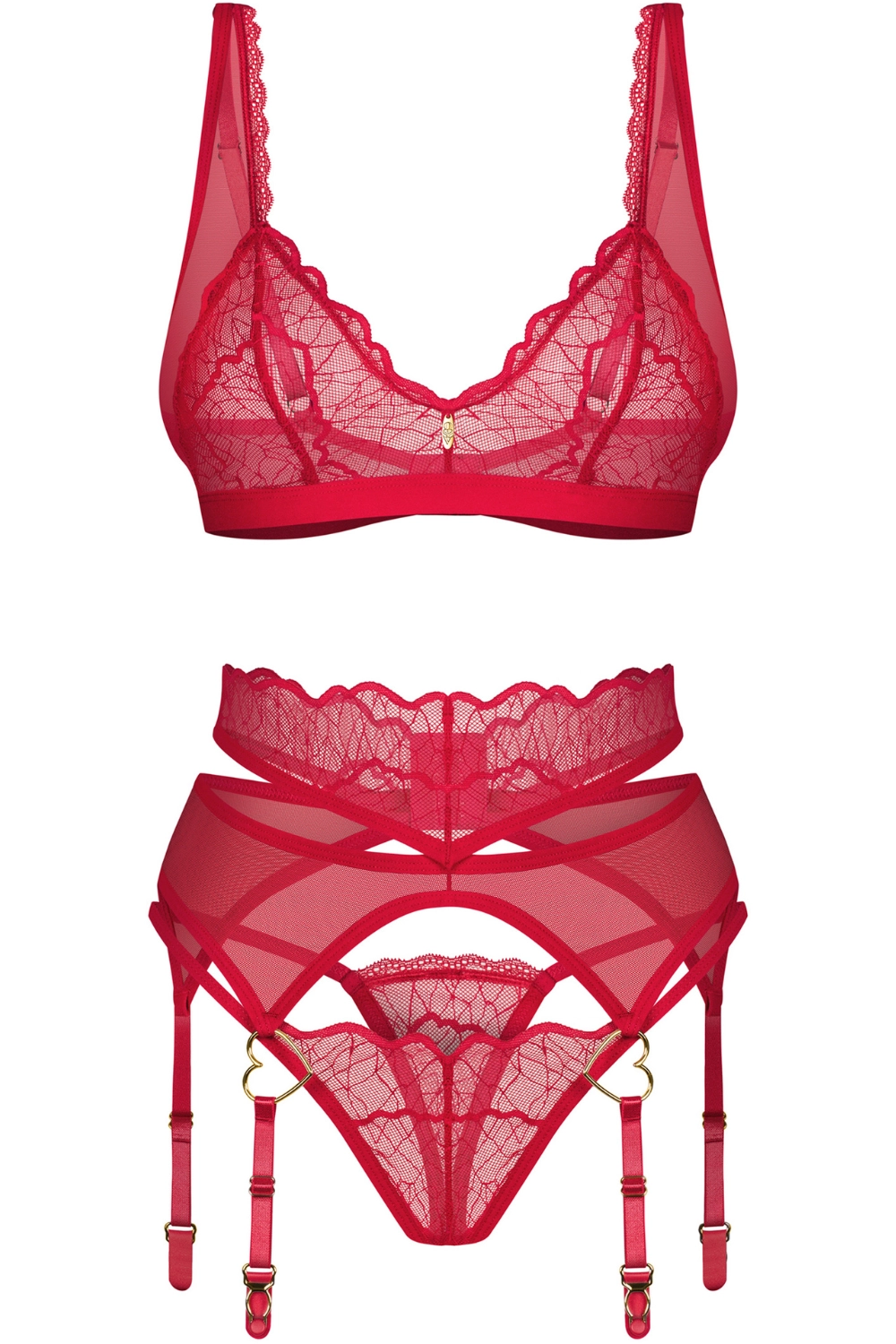 Cupide Desir Bra, Thong & Suspender
