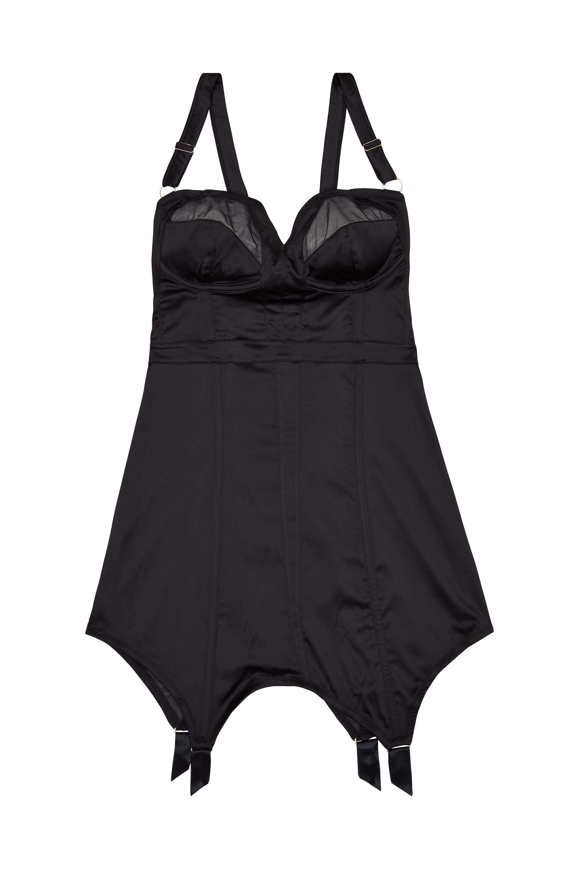 Felicity Hayward Marnie Retro Girdle Dress Black Curve