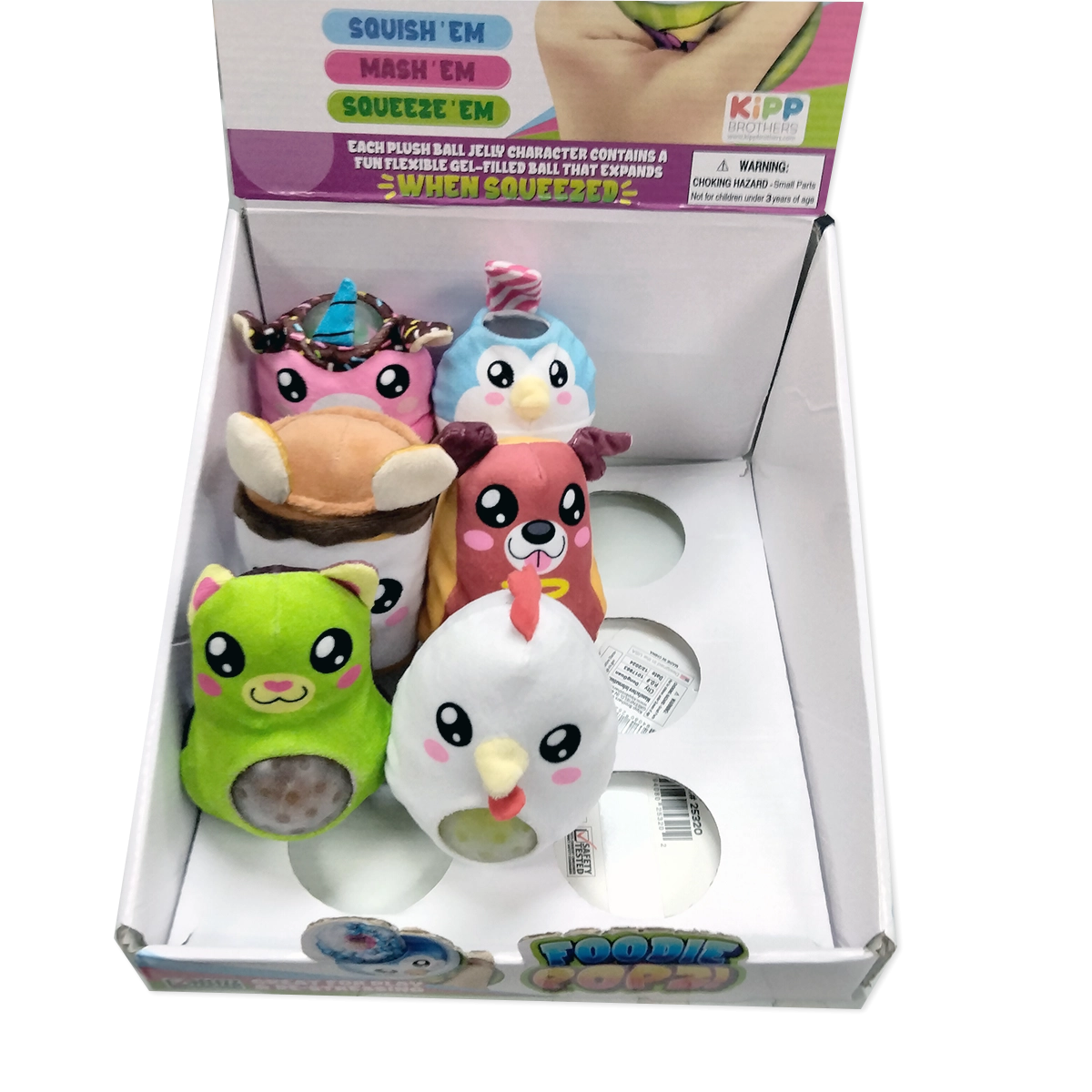 Foodie Popz Squeeze Toy - 6 Pieces Per Retail Ready Display 25320
