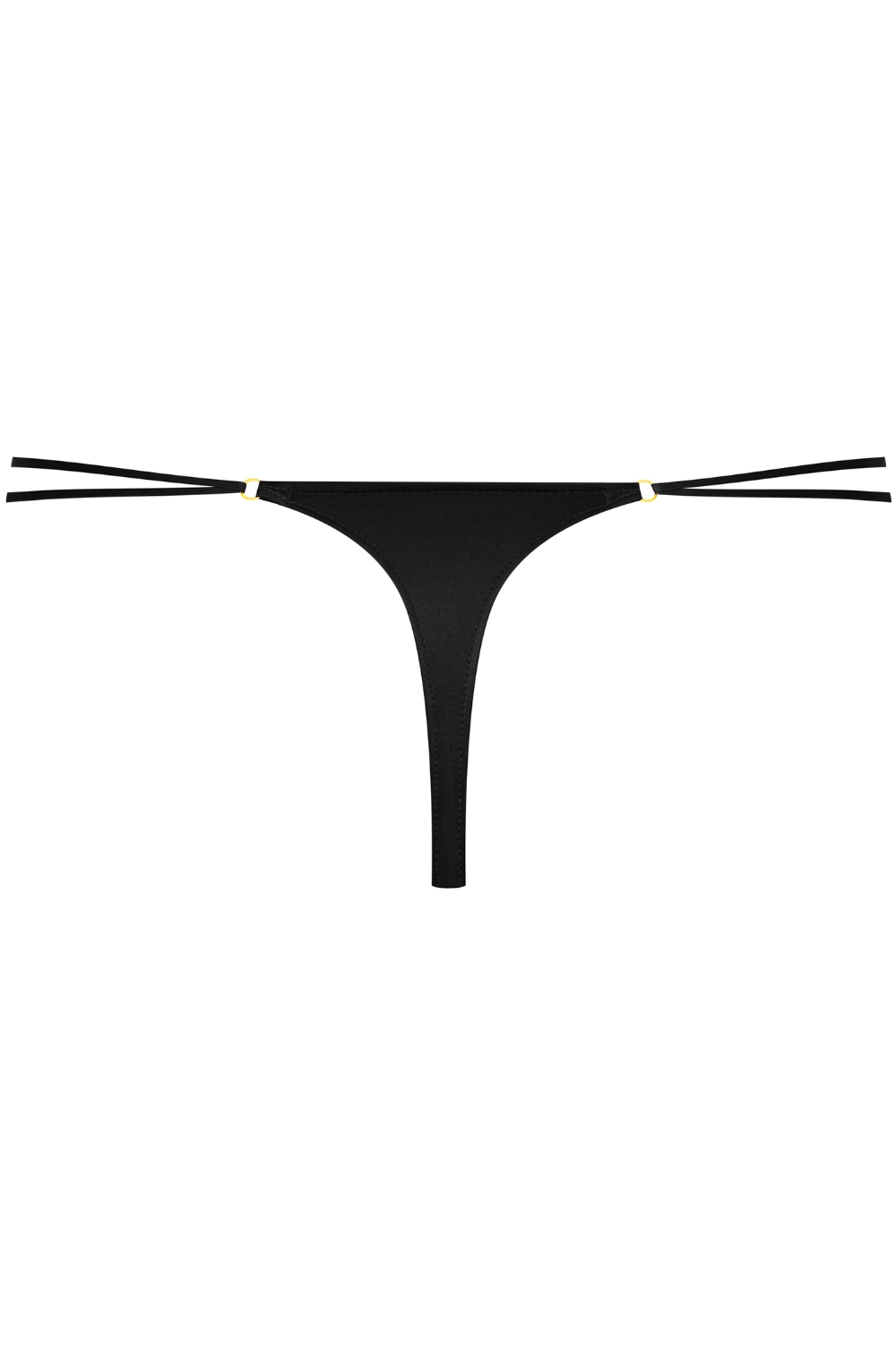 French Kiss Strap Thong Black