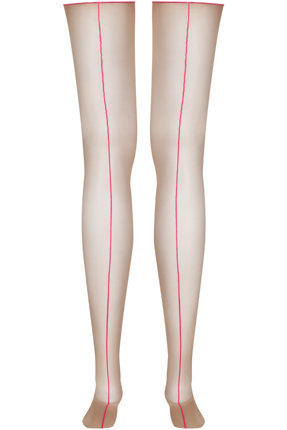 Ginger Snap Cut & Curled Pink Seam Stockings 20 Denier