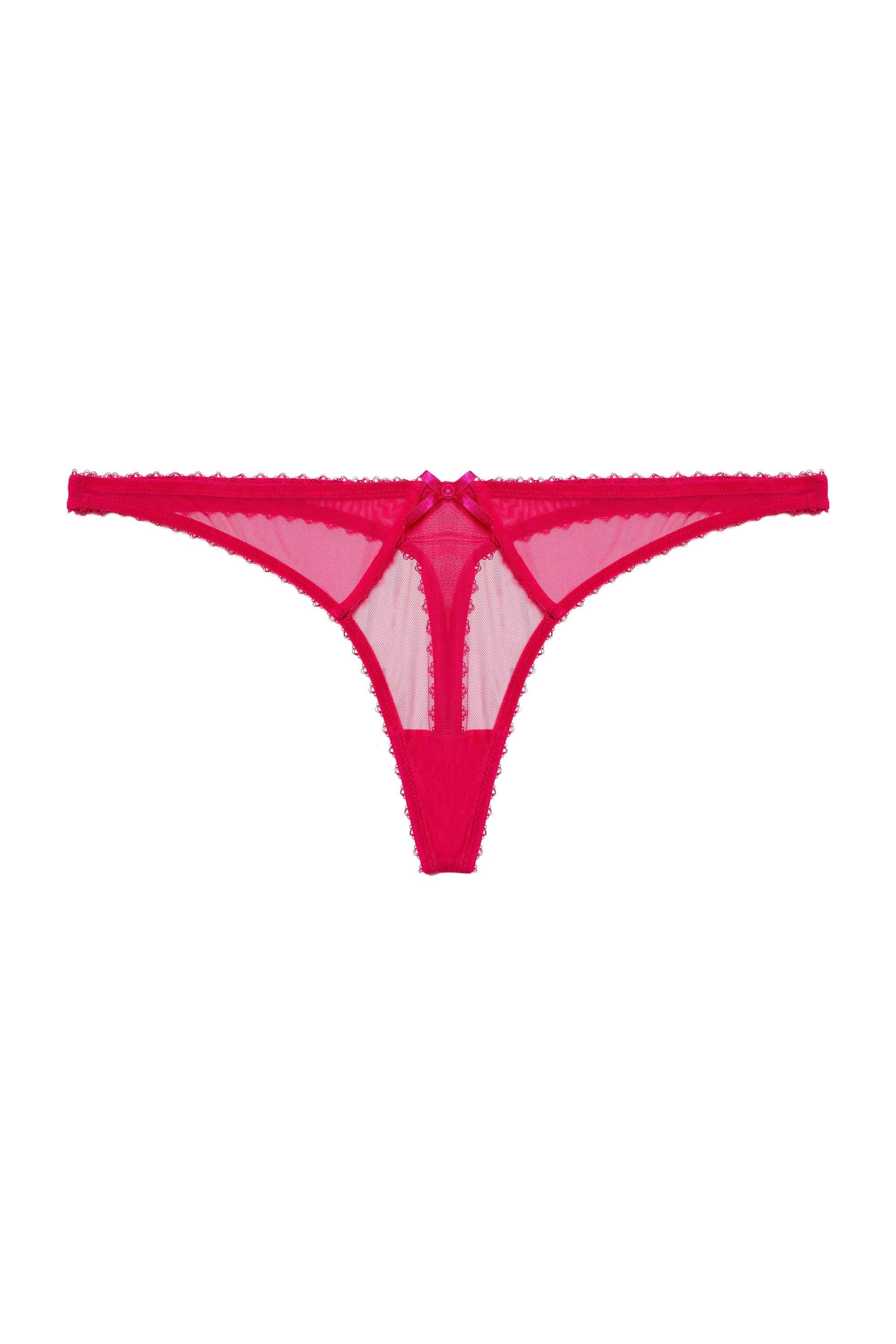 Grace Hot Pink Mesh Thong