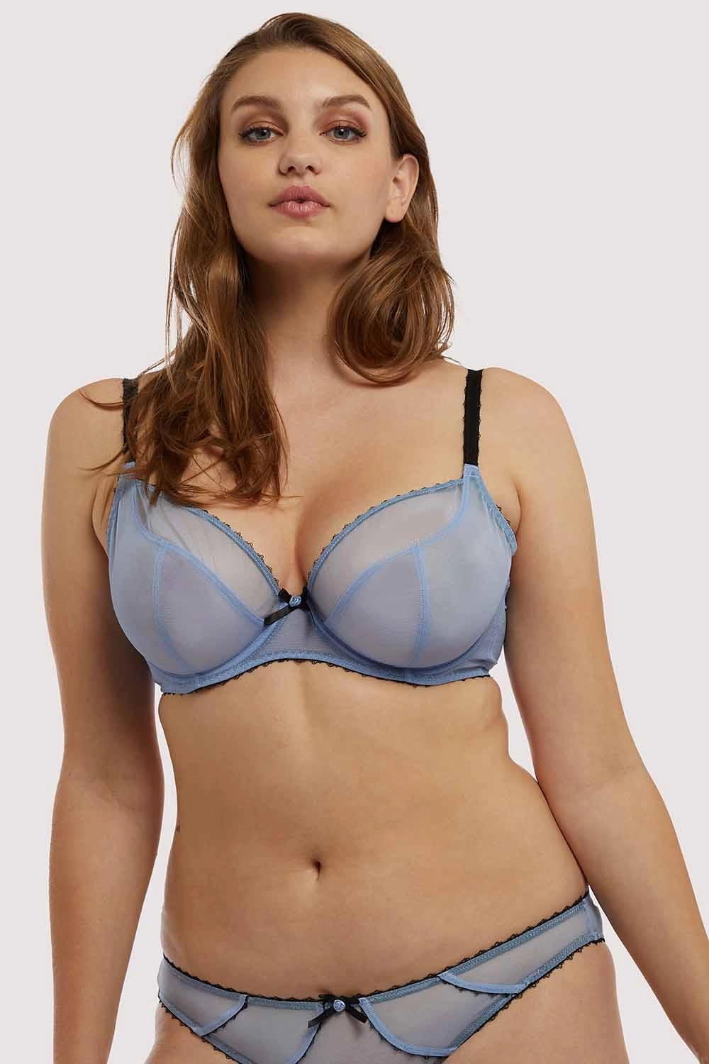 Grace Lavender Mesh Plunge Bra