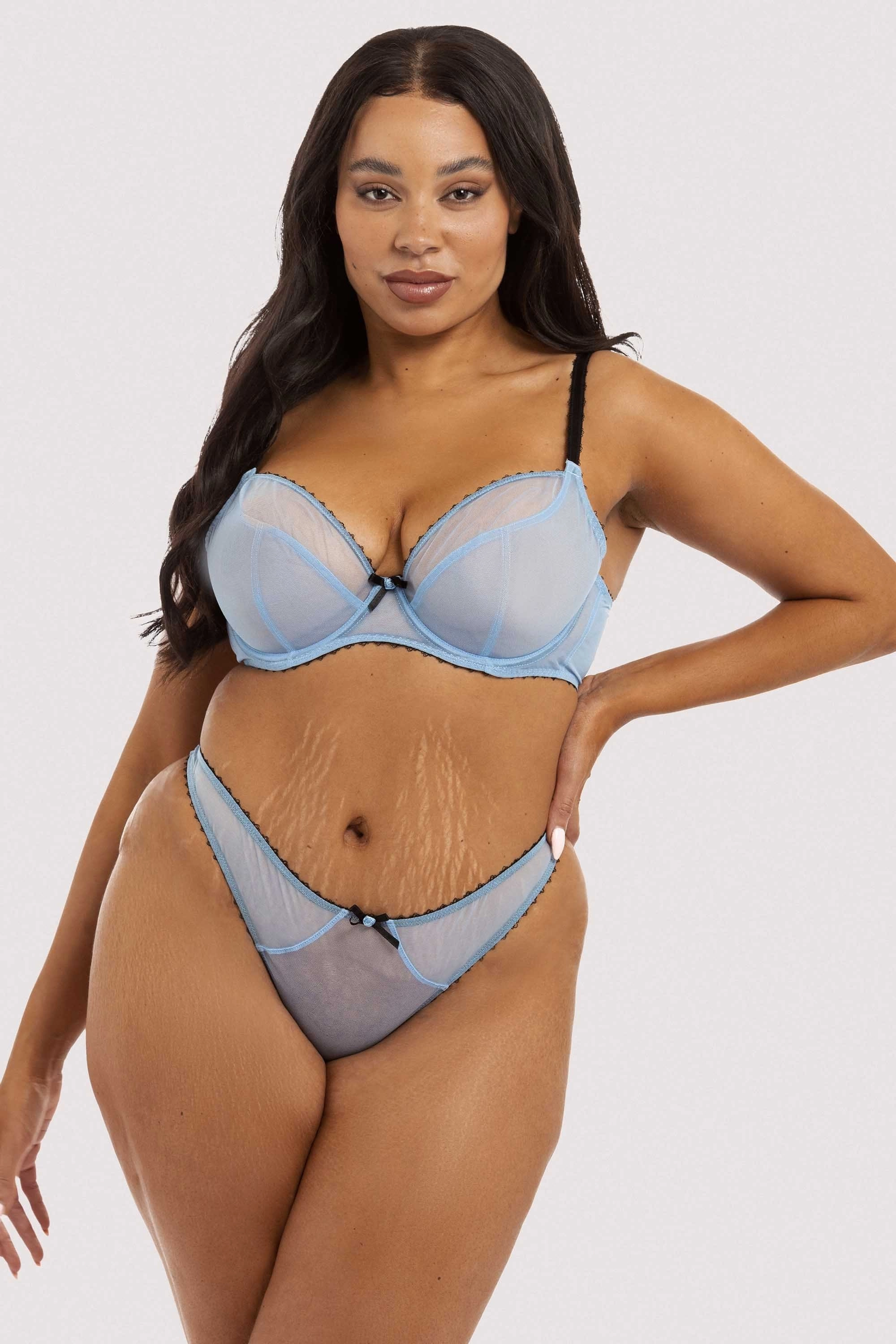 Grace Lavender Mesh Thong