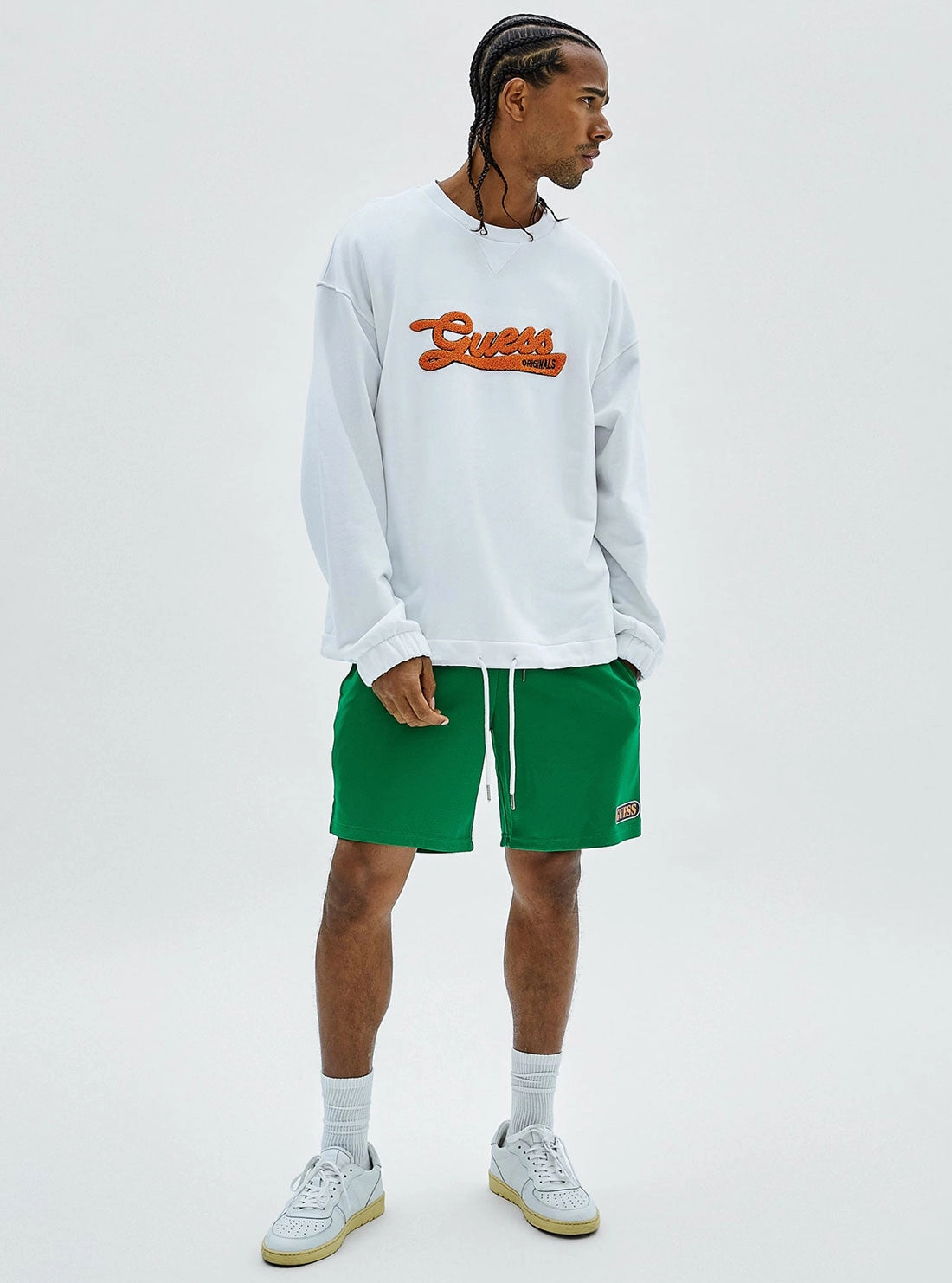 Guess Originals Green Sonic Mesh Shorts