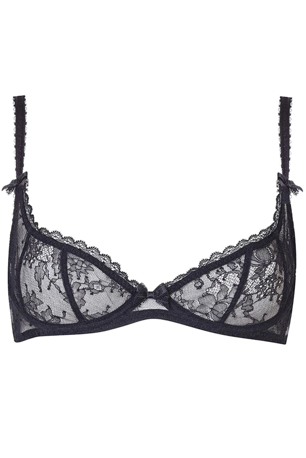 Hinda Demi Cup Plunge Bra Black, UK 32D