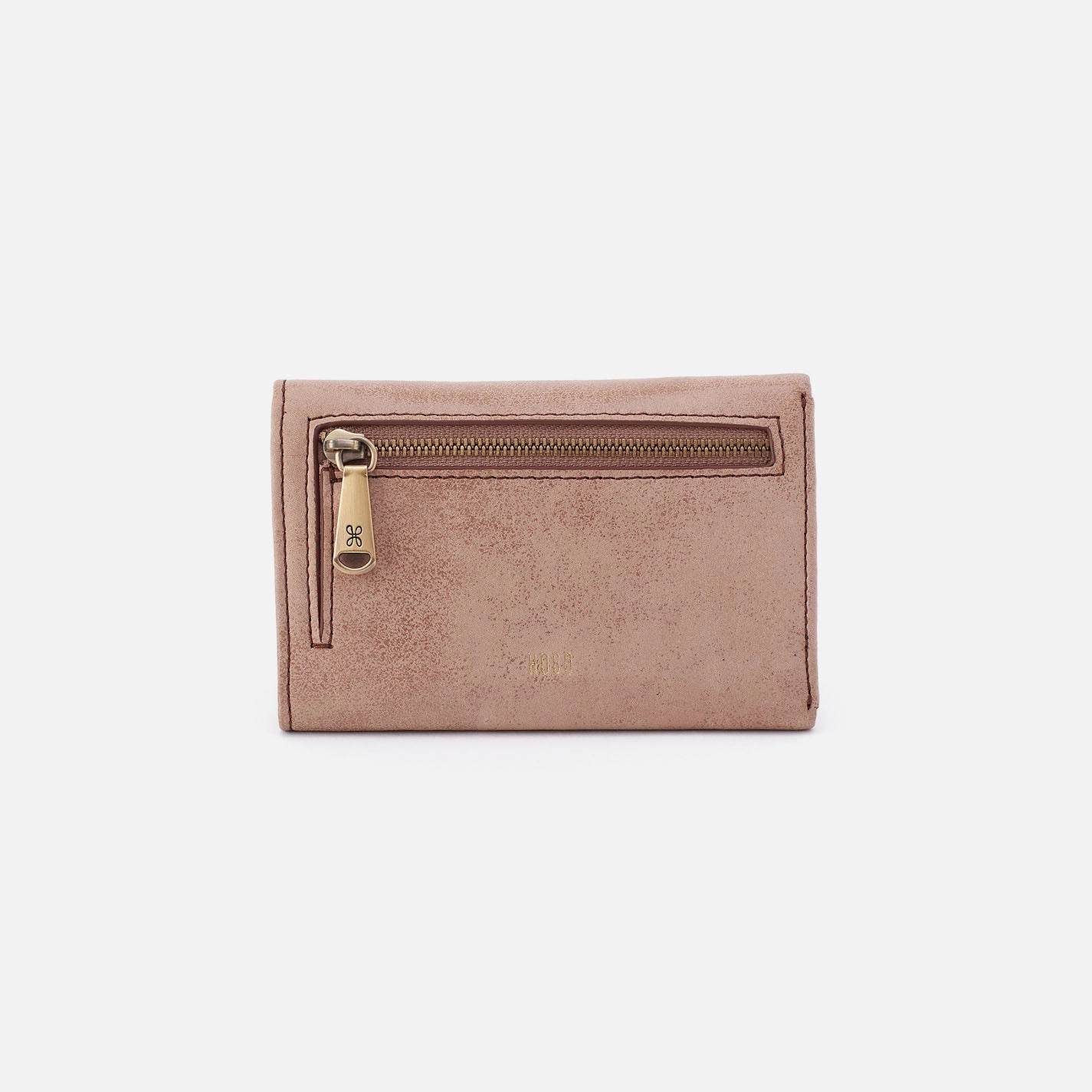 Jill Trifold Wallet In Buffed Leather - Hazel
