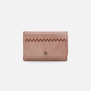 Jill Trifold Wallet In Buffed Leather - Hazel