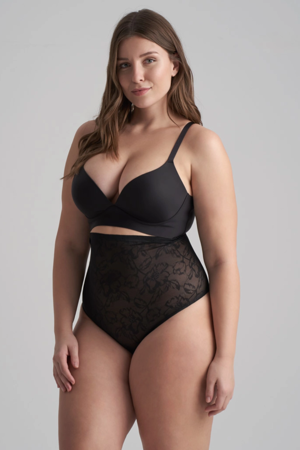 Lacy High Waist Shaping Thong