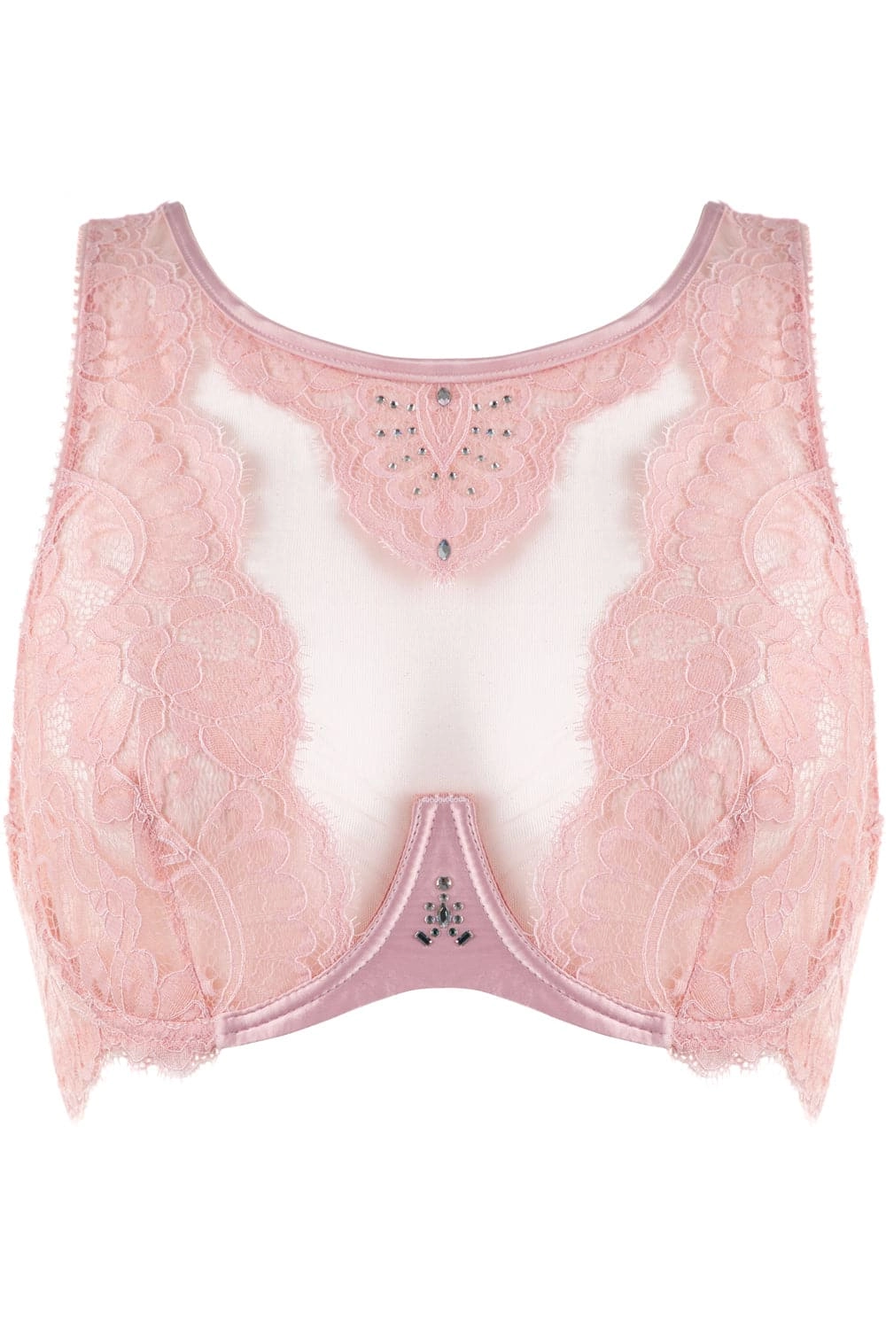 Marlene Fantasy Bra with Swarovski Crystals in Pink