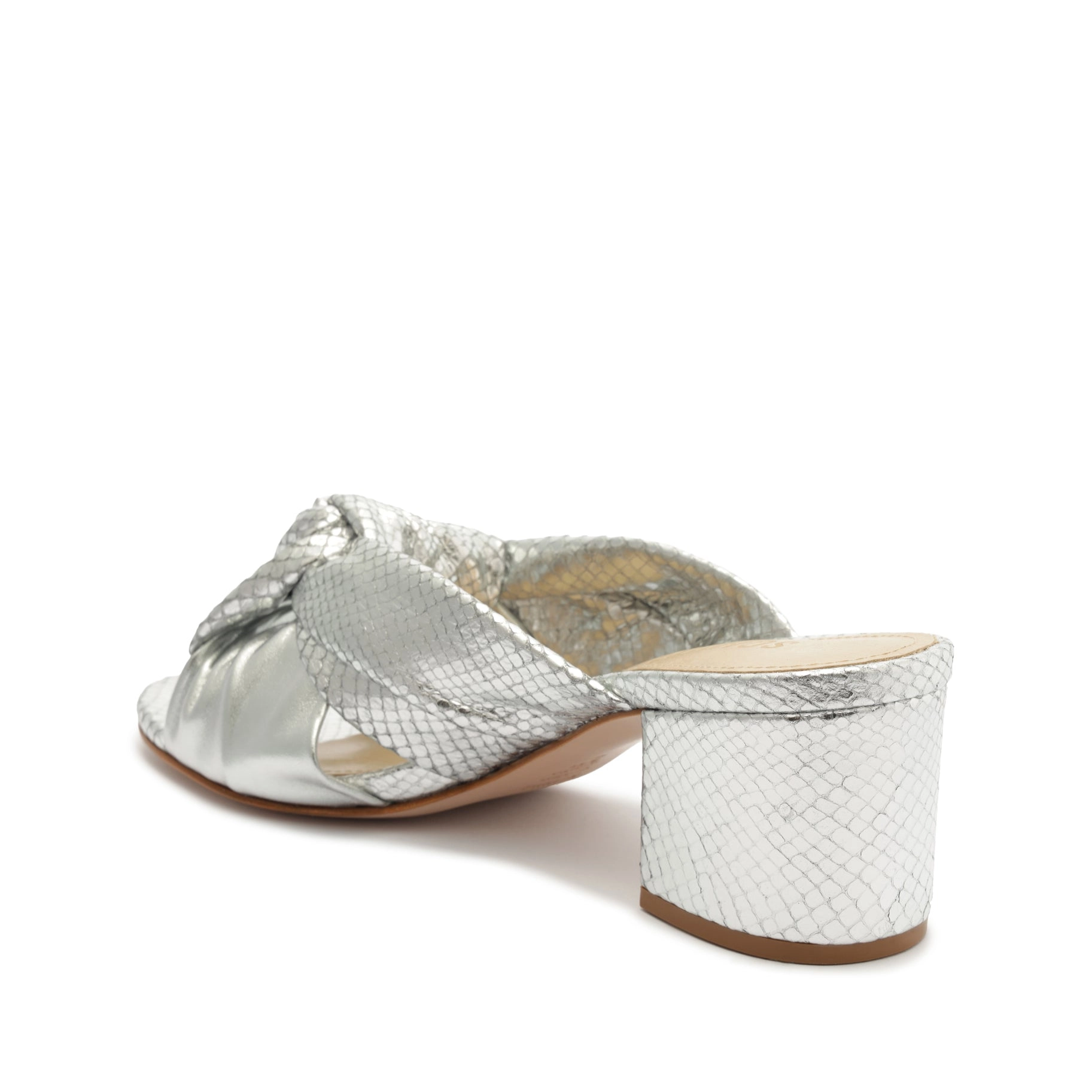 Mindy Mid Block Metallic Sandal