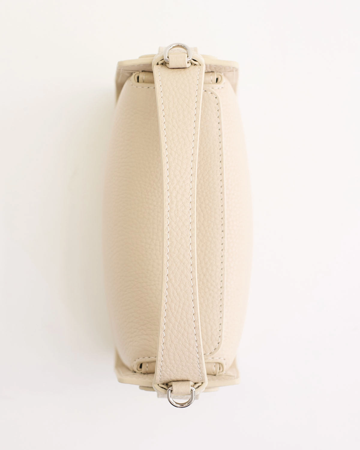 Mini Clementine Bag: Oat Pebbled Leather