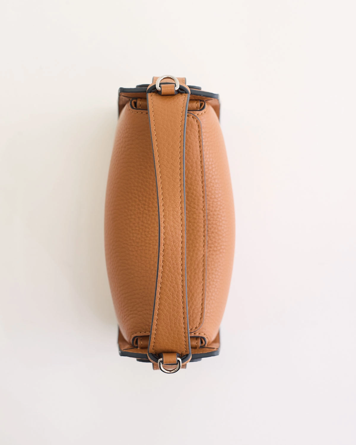Mini Clementine Bag: Tan Pebbled Leather