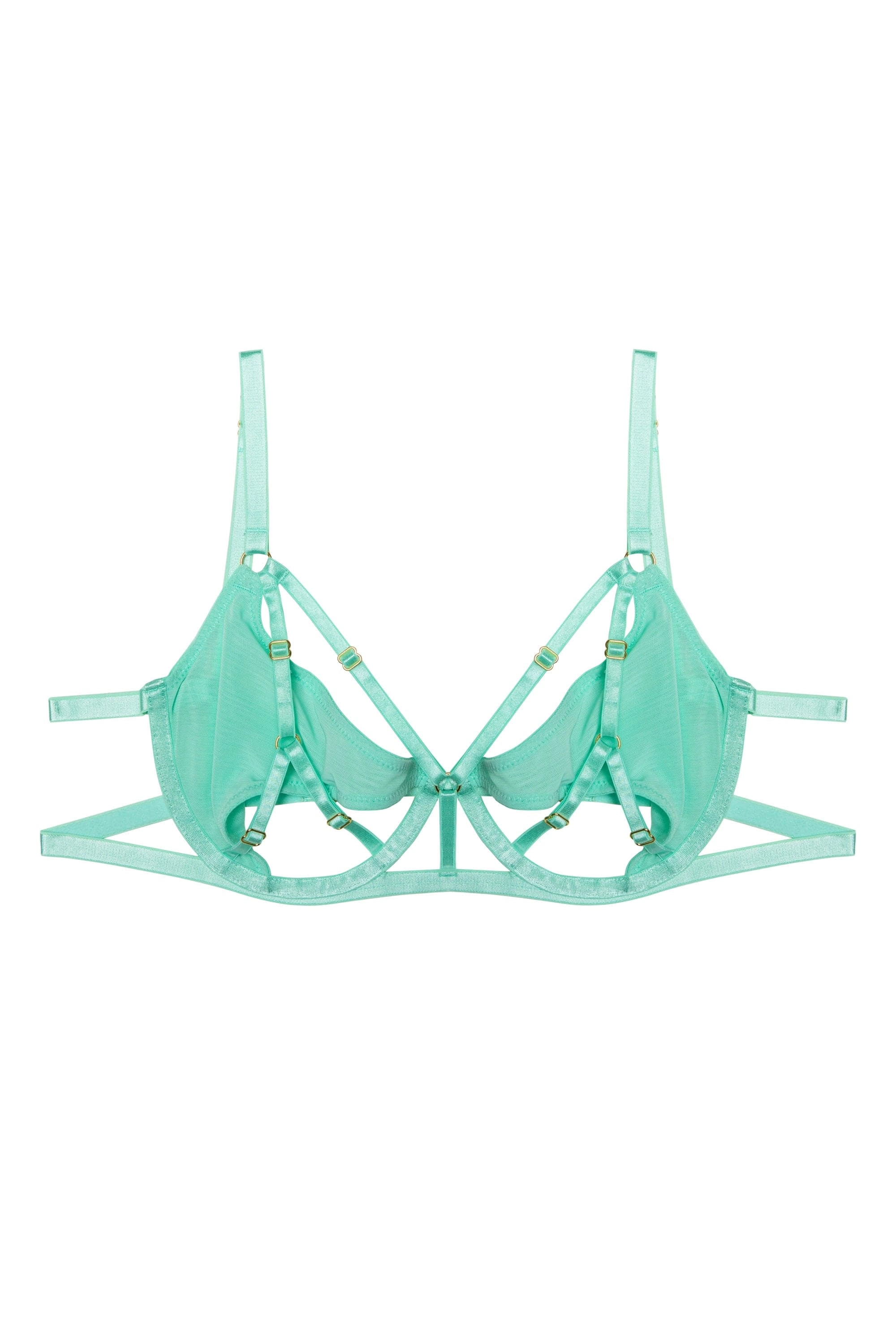 Penny Neon Green Cut Out Mesh Bra