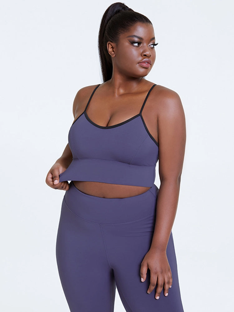 Plus Size Sexy Yoga Tank Crop Top Leggings Sets