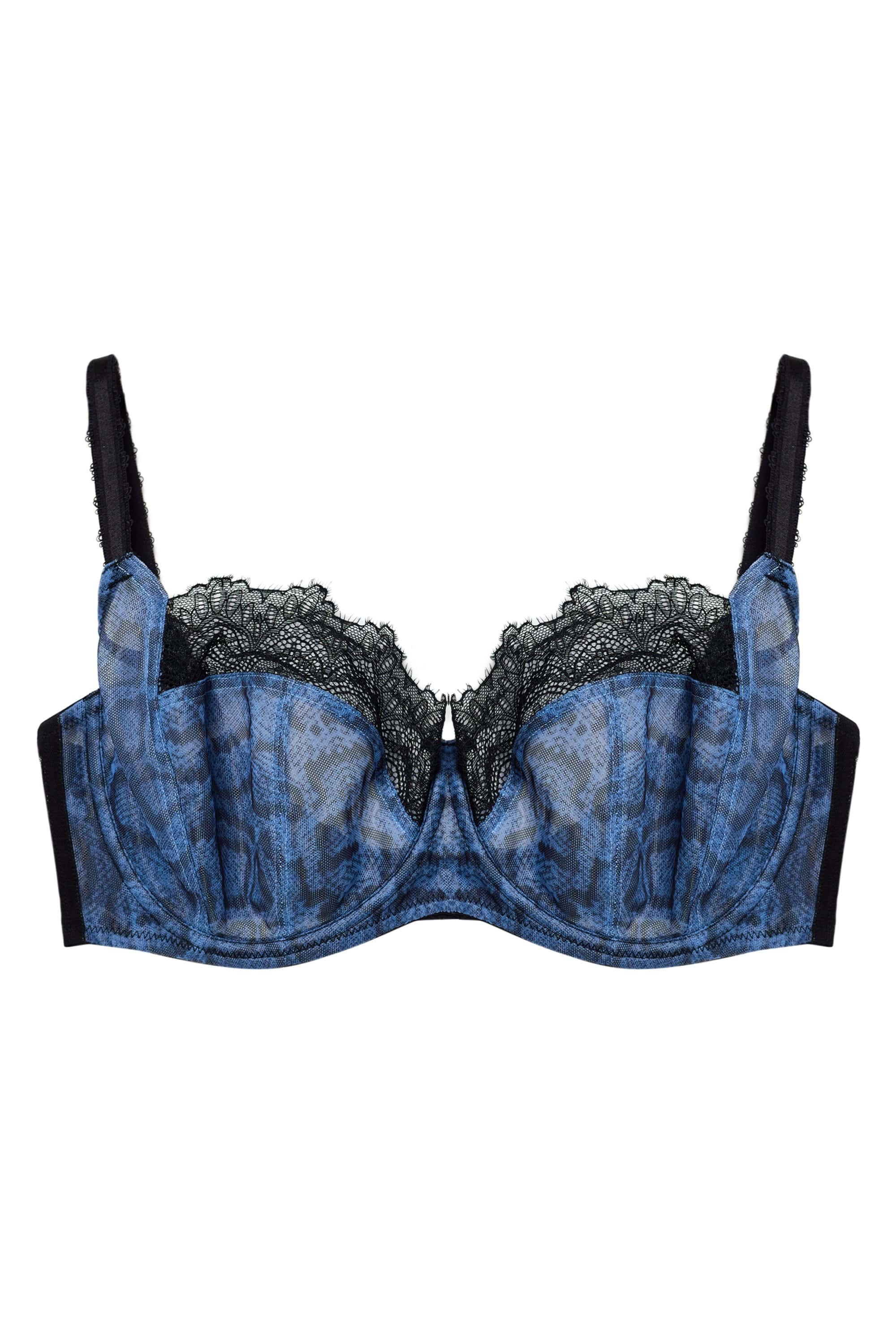 Rosalyn Lilac Snake Lace Balcony Bra