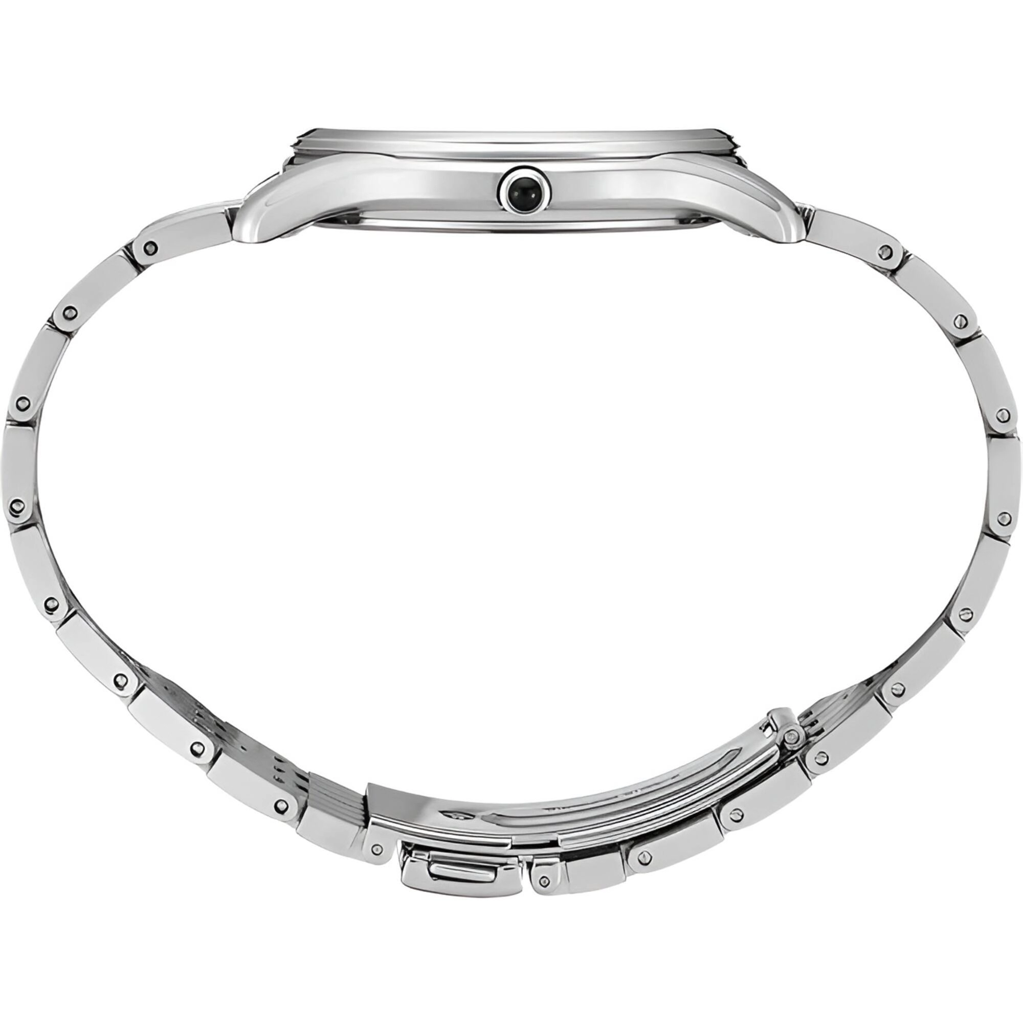 Seiko Men's Watch - Essentials Ivory Dial Silver Stainless Steel Bracelet | SRK047