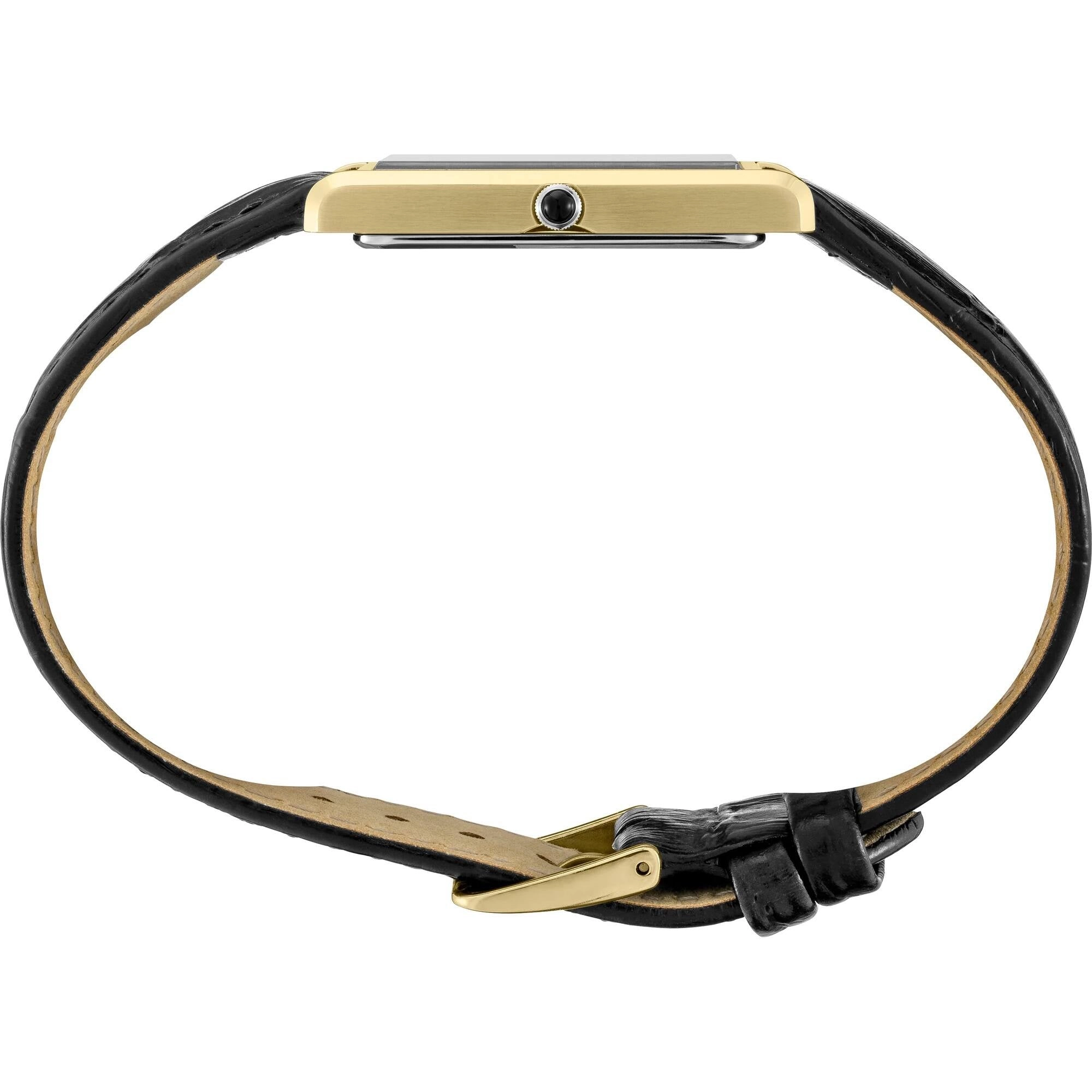 Seiko Men's Watch - Essentials Yellow Gold Case Black Leather Strap | SWR052P1