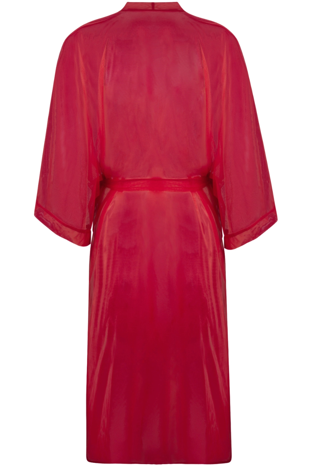 Sheer Mid-Length Red Robe