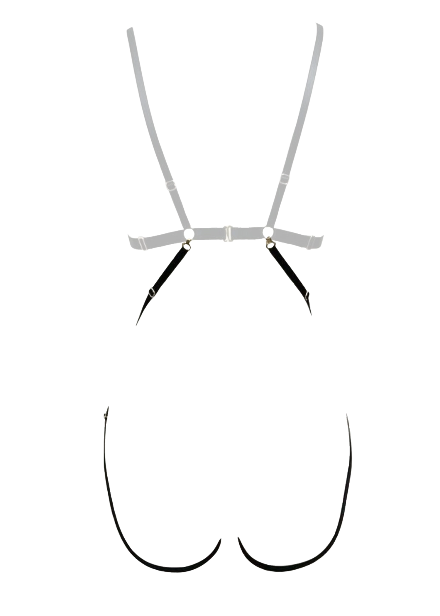 SHEER Open Back Body Attachment (without Bra)