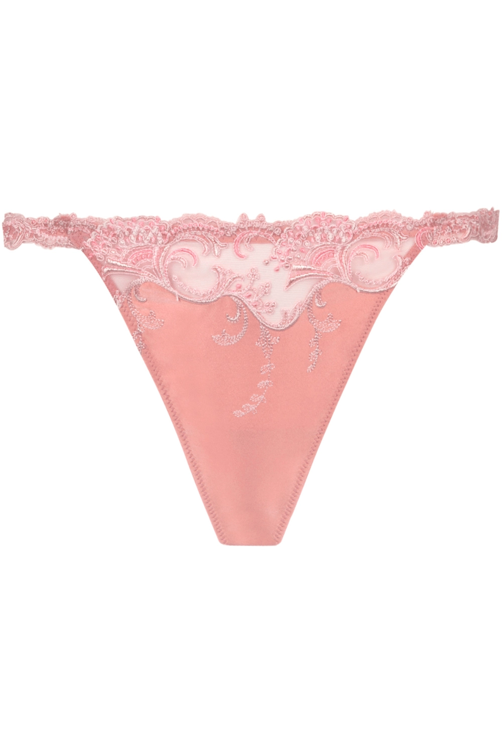 Splendeur Soie Sexy Thong Rose
