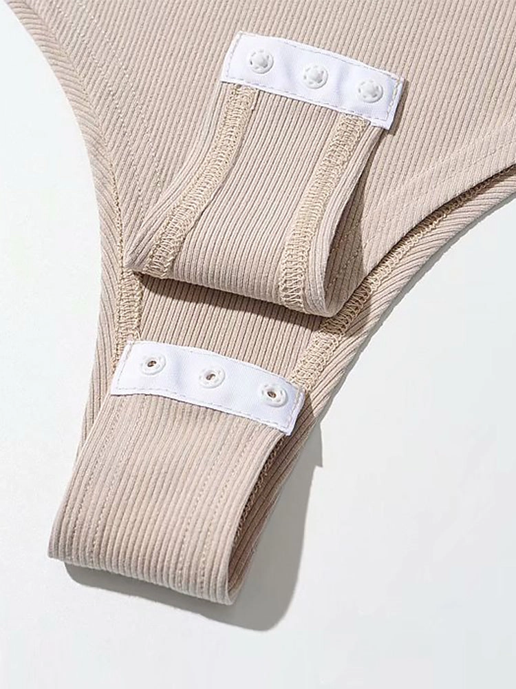 Suspenders Slim Scoop Neck Bodysuit