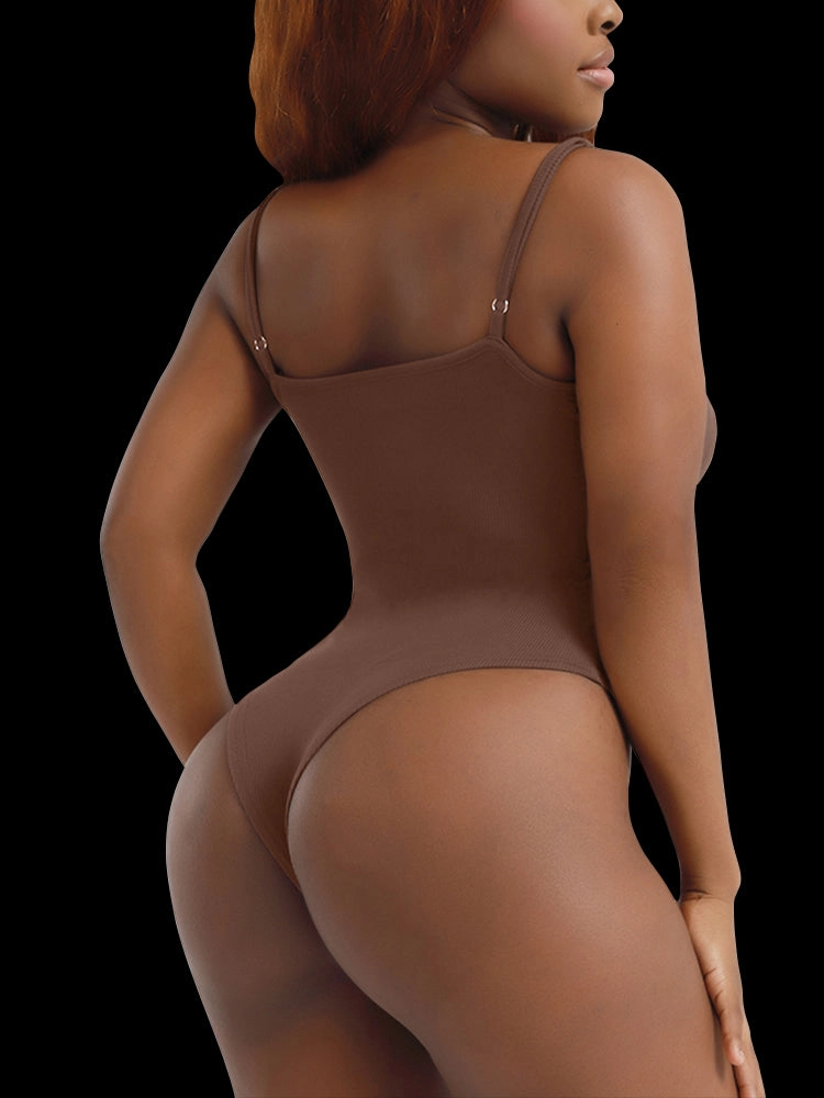 Suspenders Slim Scoop Neck Bodysuit