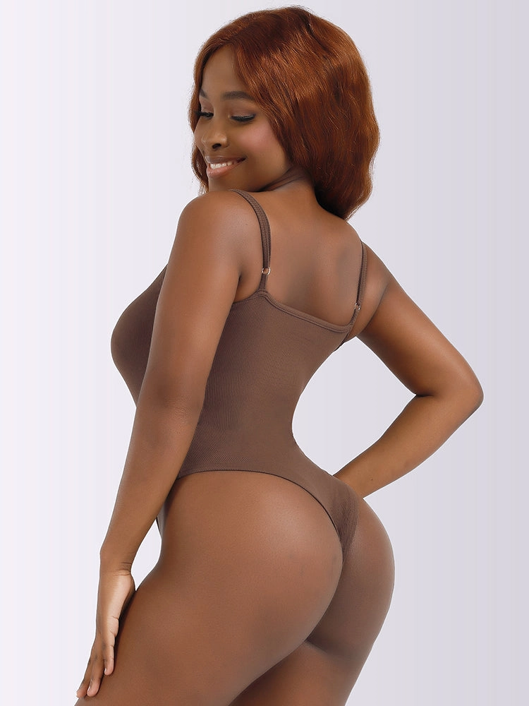 Suspenders Slim Scoop Neck Bodysuit