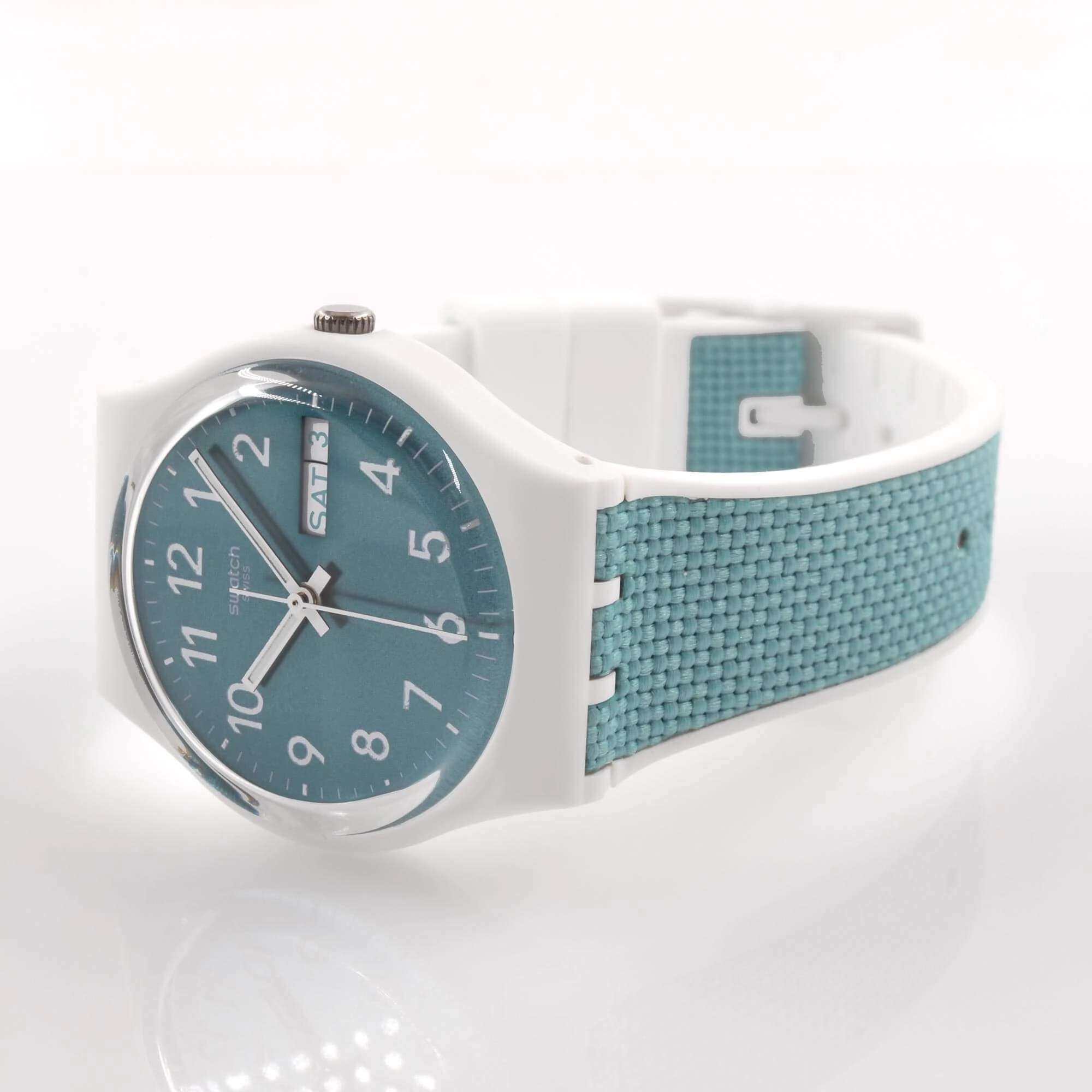Swatch Unisex Watch - Swatch Essentials Pool Light Quartz Turquoise Dial | GW714