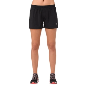 Womens ASICS 4 Inch Silver Short - Performance Black